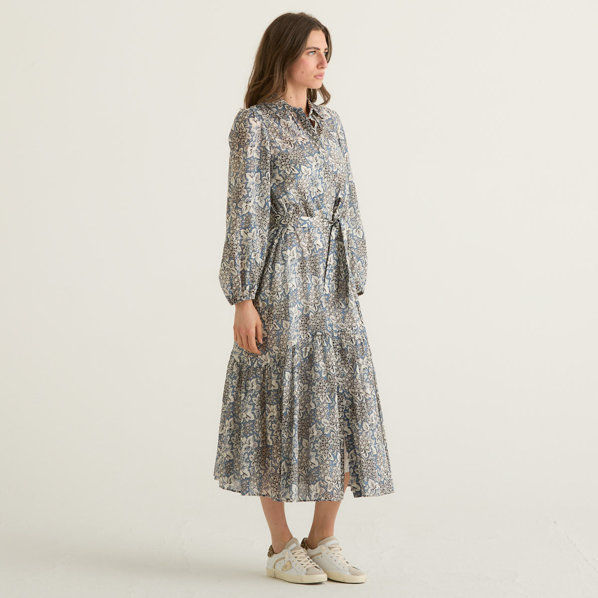 MaxMara abito chemisier fantasia blu