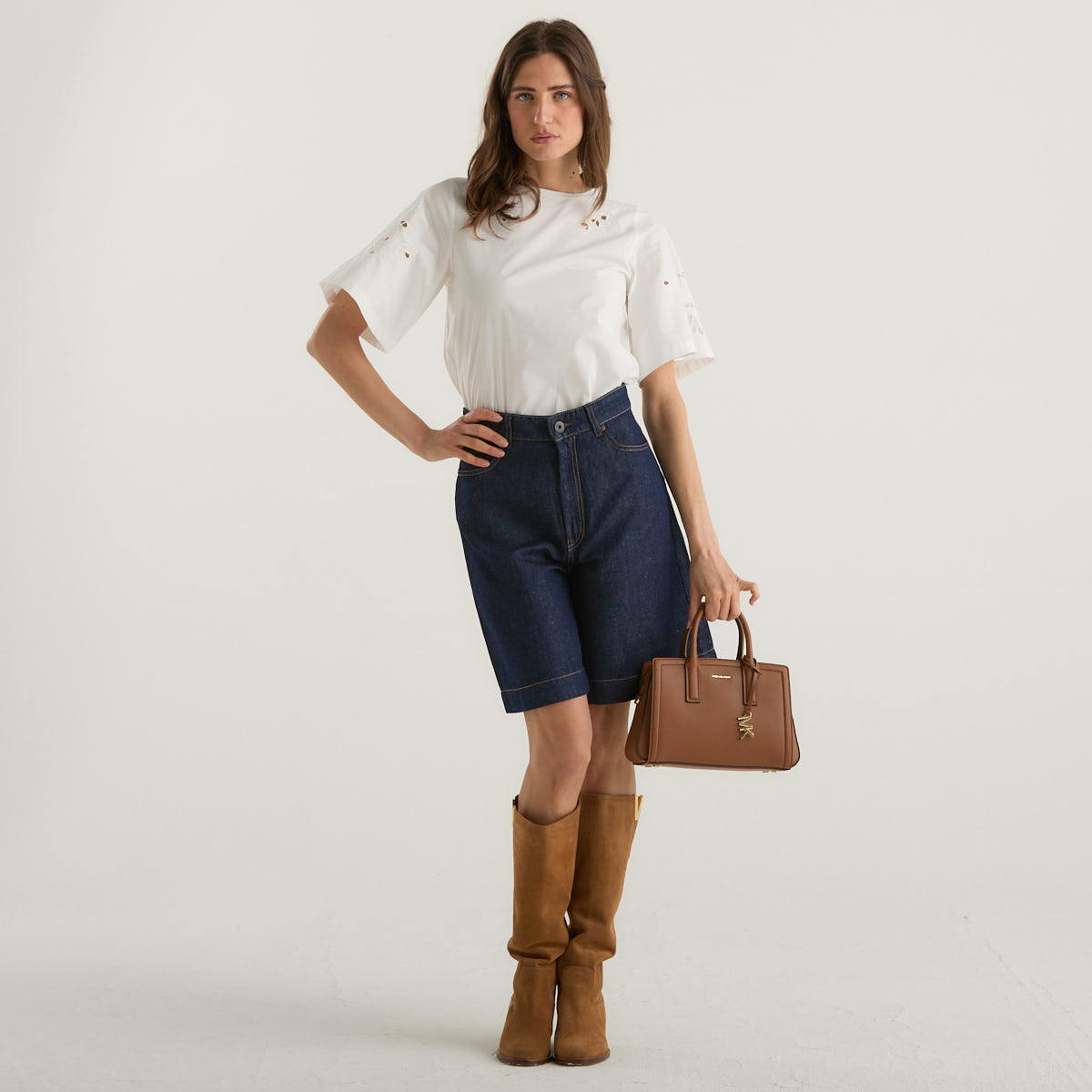 MaxMara bermuda denim e lino blu