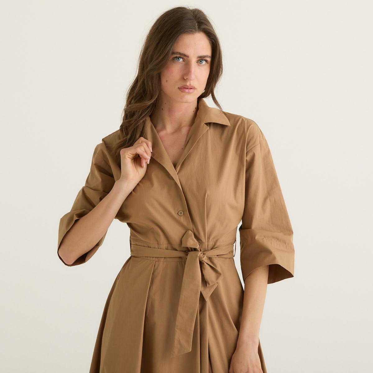 MaxMara abito chemisier cuoio
