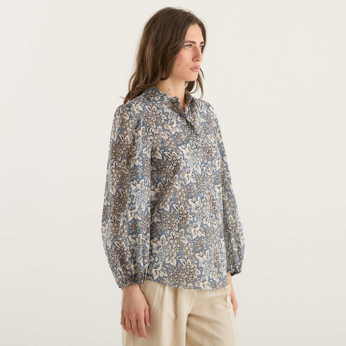 MaxMara camicia in voile multicolor