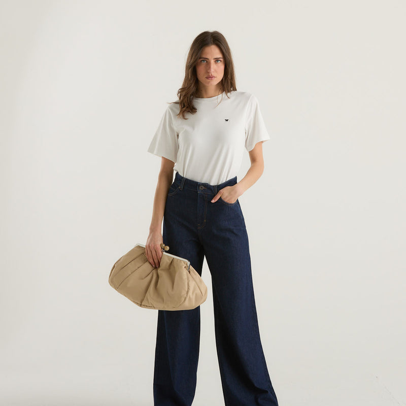 MaxMara t-shirt bianca logo ricamato