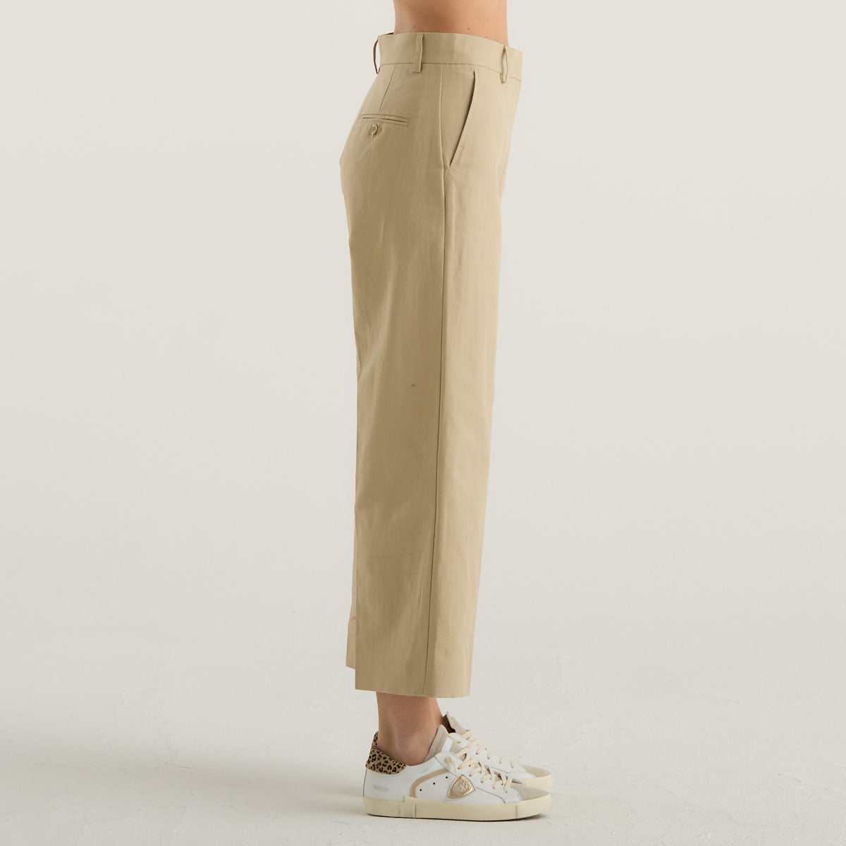 MaxMara pantalone cropped beige