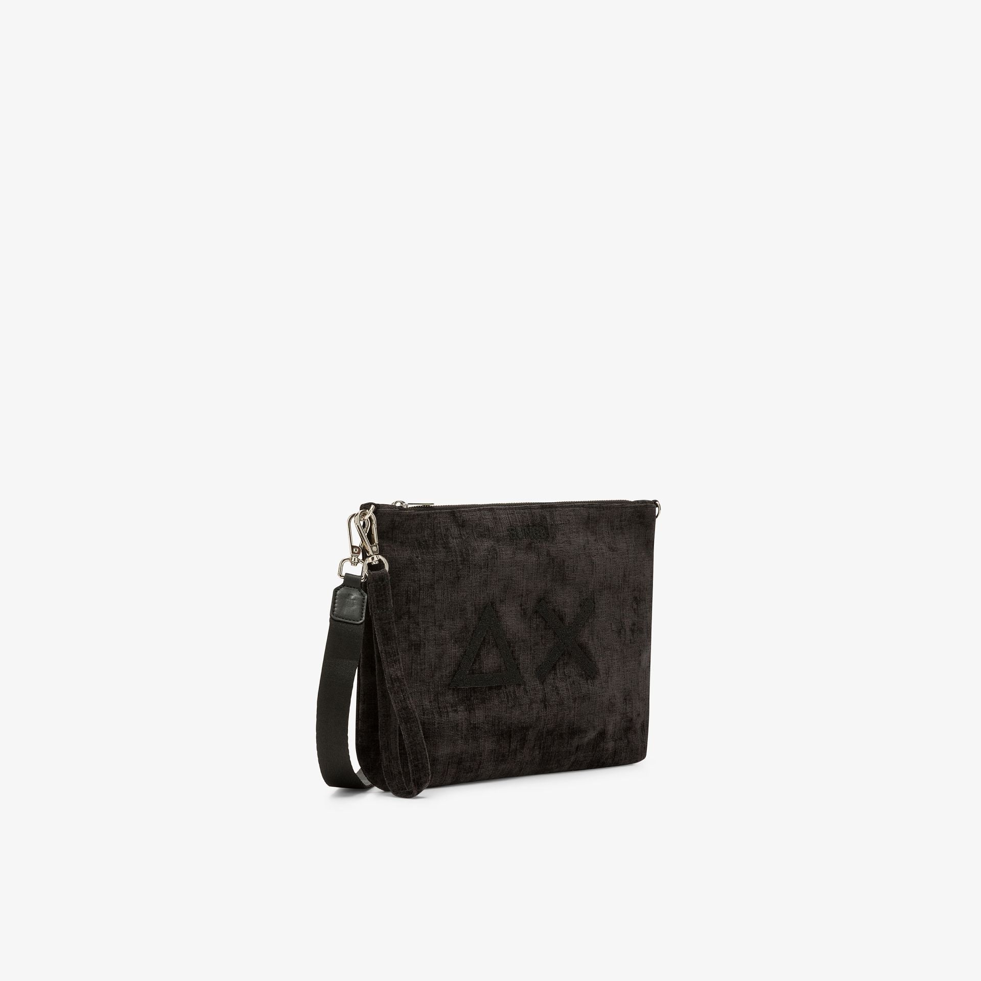 Sun68 Pochette in velluto con logo nero