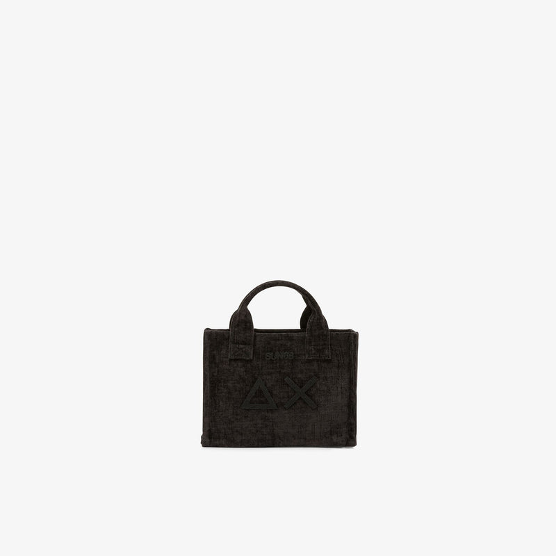Sun68 Mini shopping bag Cali in velluto nero