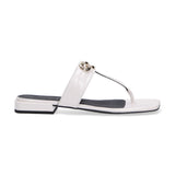 Furla infradito in pelle stampata cocco bianco