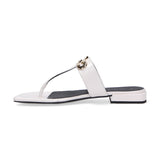 Furla infradito in pelle stampata cocco bianco