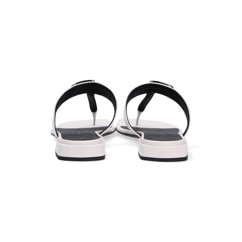 Furla infradito in pelle stampata cocco bianco