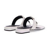 Furla infradito in pelle stampata cocco bianco