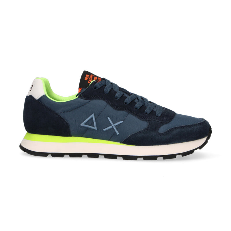 Sun68 sneaker Tom Fluo in nylon navy blue