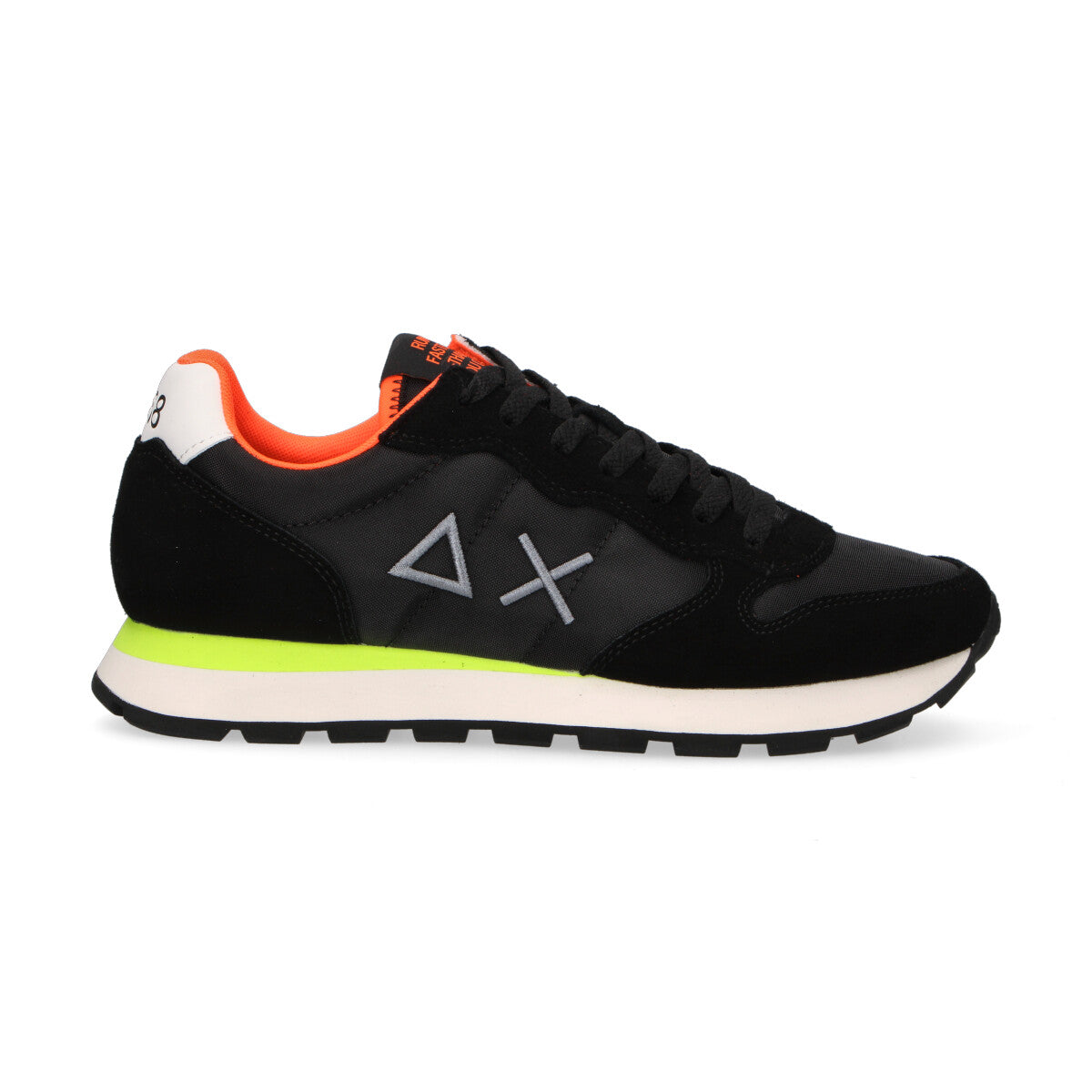 Sun68 sneaker Tom Fluo in nylon nera