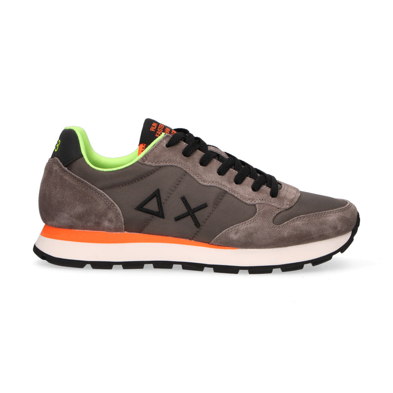 Sun68 sneaker Tom Fluo in nylon grigia