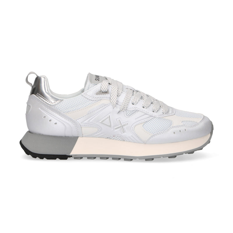 Sun68 sneaker Jaki 2.0 Silver Mesh nylon bianca