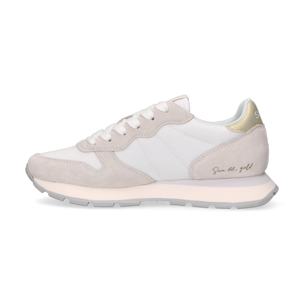 Sun68 sneaker Ally Gold Silver nylon bianca