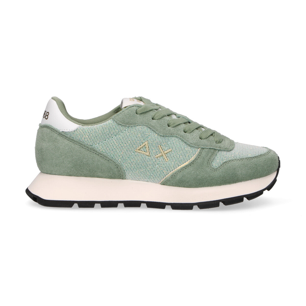 Sun68 sneaker Ally glitter textile verde salvia
