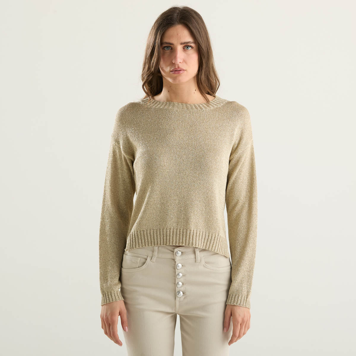 Souvenir maglioncino girocollo oro