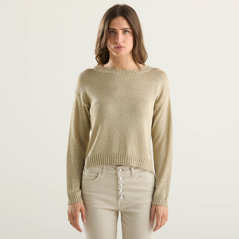 Souvenir maglioncino girocollo oro