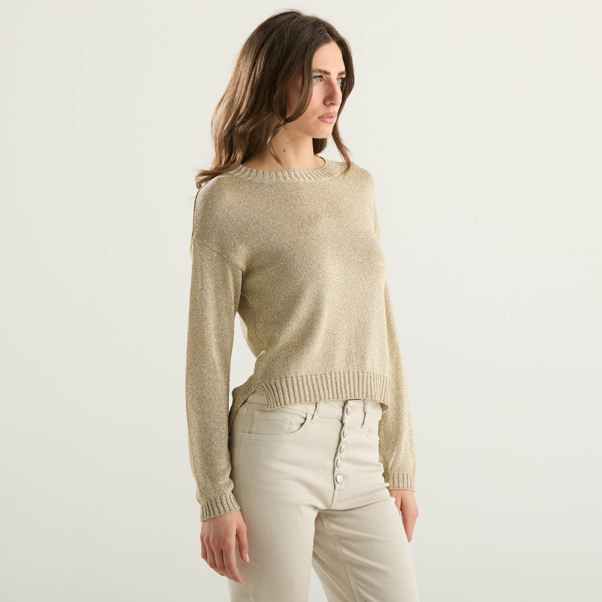 Souvenir maglioncino girocollo oro