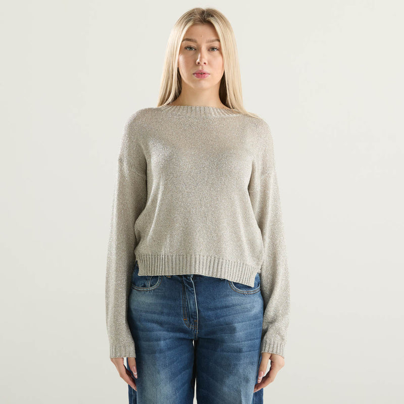 Souvenir maglioncino girocollo argento