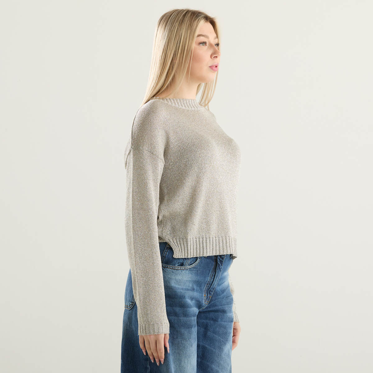 Souvenir maglioncino girocollo argento