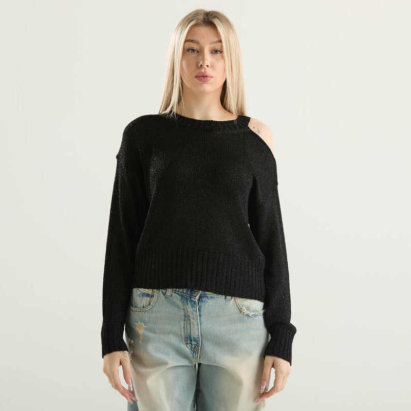 Souvenir maglioncino girocollo nero