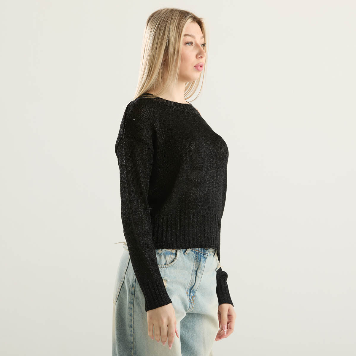 Souvenir maglioncino girocollo nero