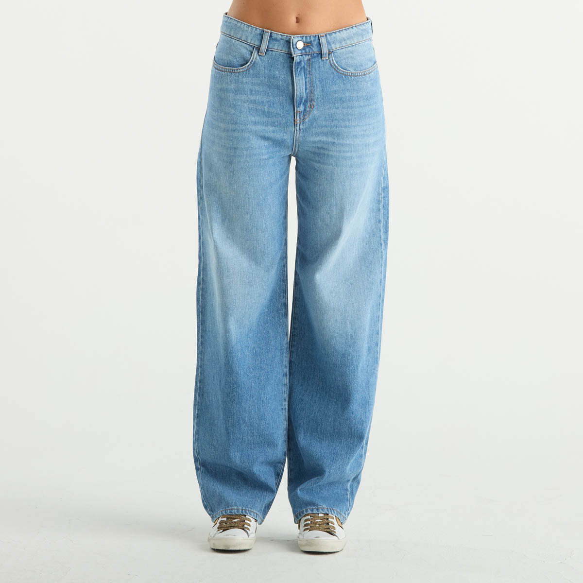 Maxmara jeans in cotone in denim chiaro