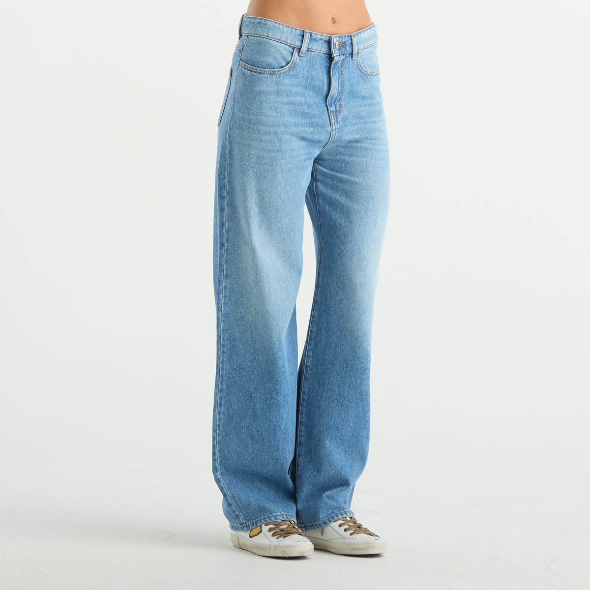 Maxmara jeans in cotone in denim chiaro