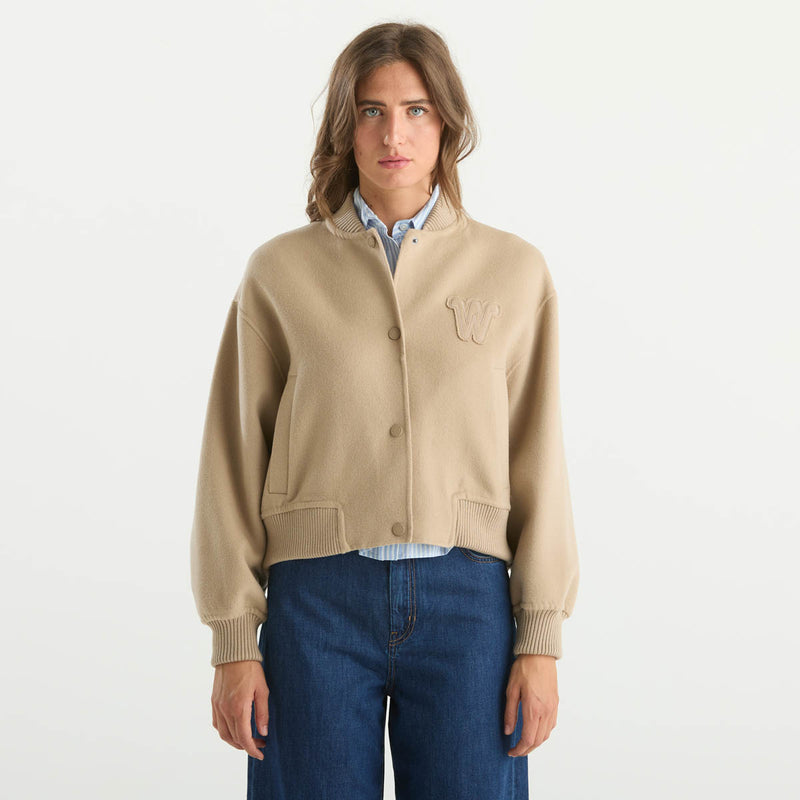 Maxmara bomber in lana beige