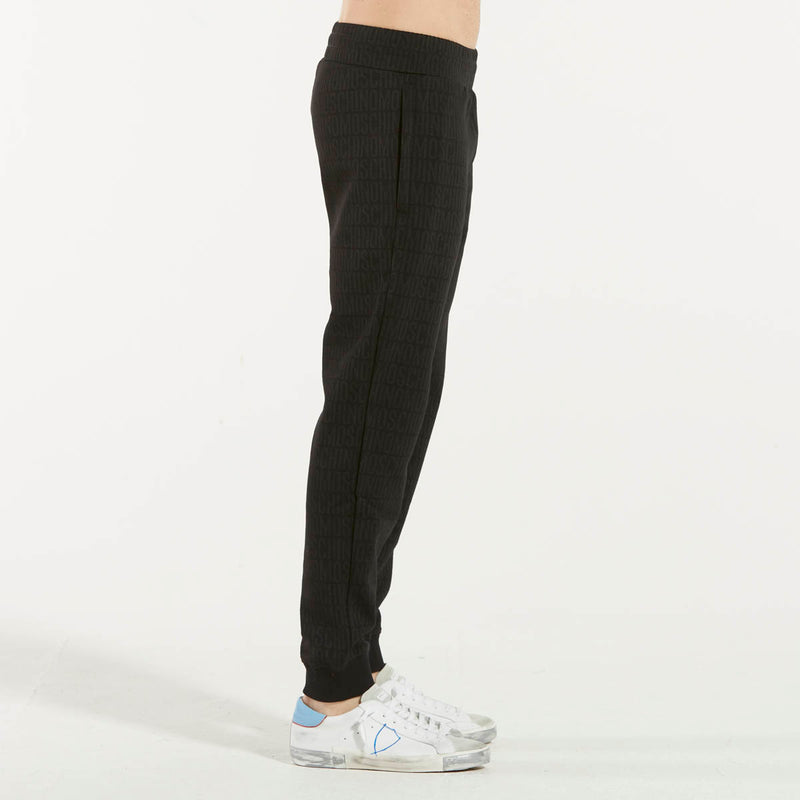 Moschino pantalone jogger logato nero