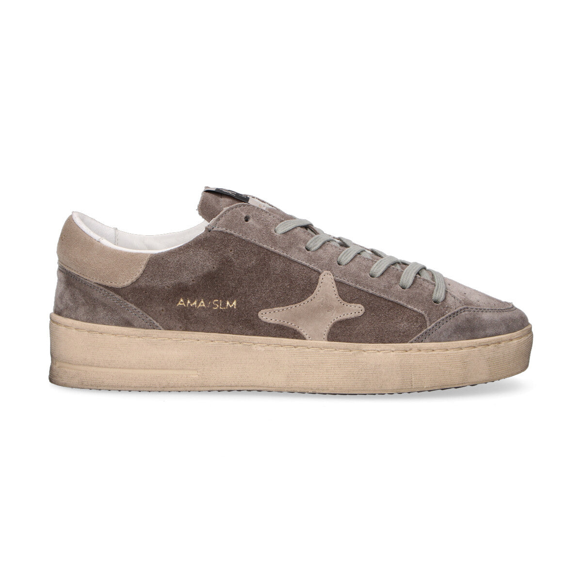 Ama-Brand sneaker Slam in camoscio grigio
