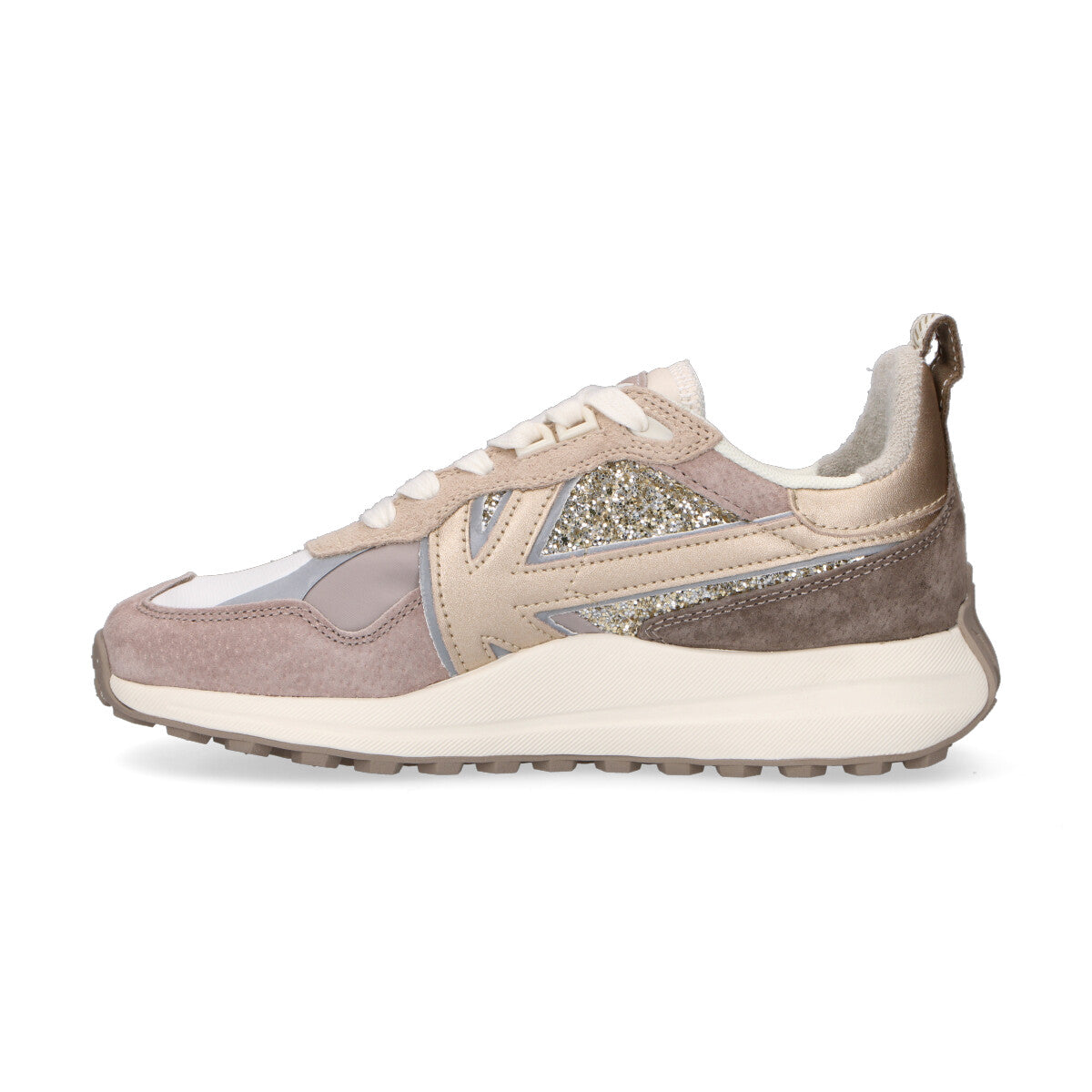 Kaotiko sneaker Detroit con strass beige