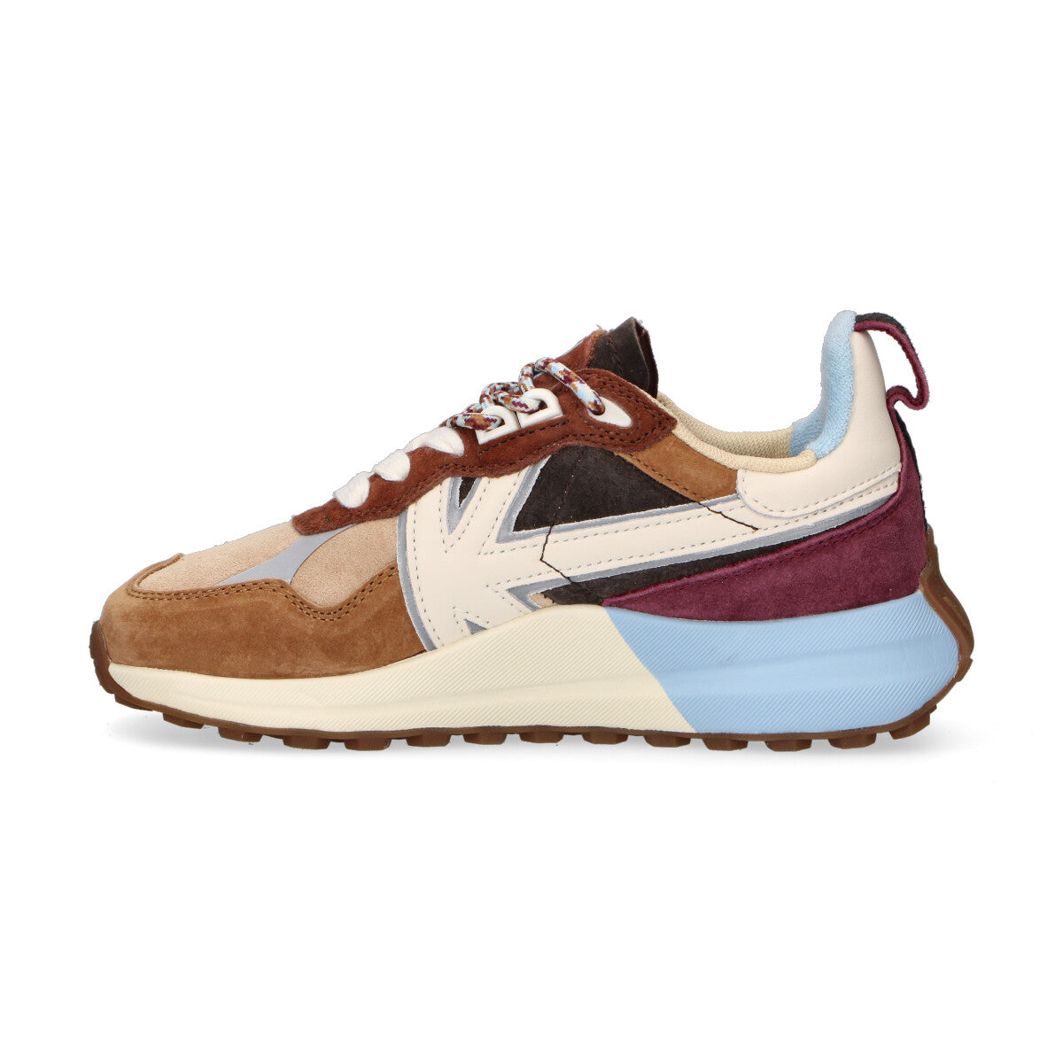 Kaotiko sneaker Detroit Multi in camoscio cuoio