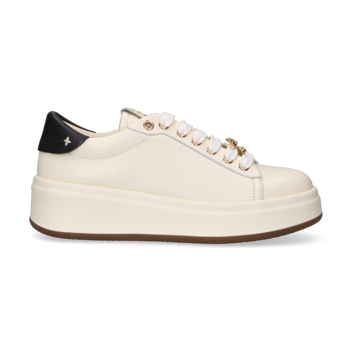 Gio+ sneaker Oliva in pelle panna