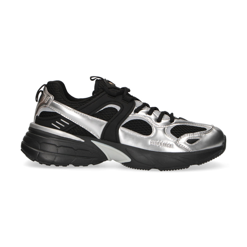 Hide&Jack sneaker Running 2000 in pelle e tessuto grigia
