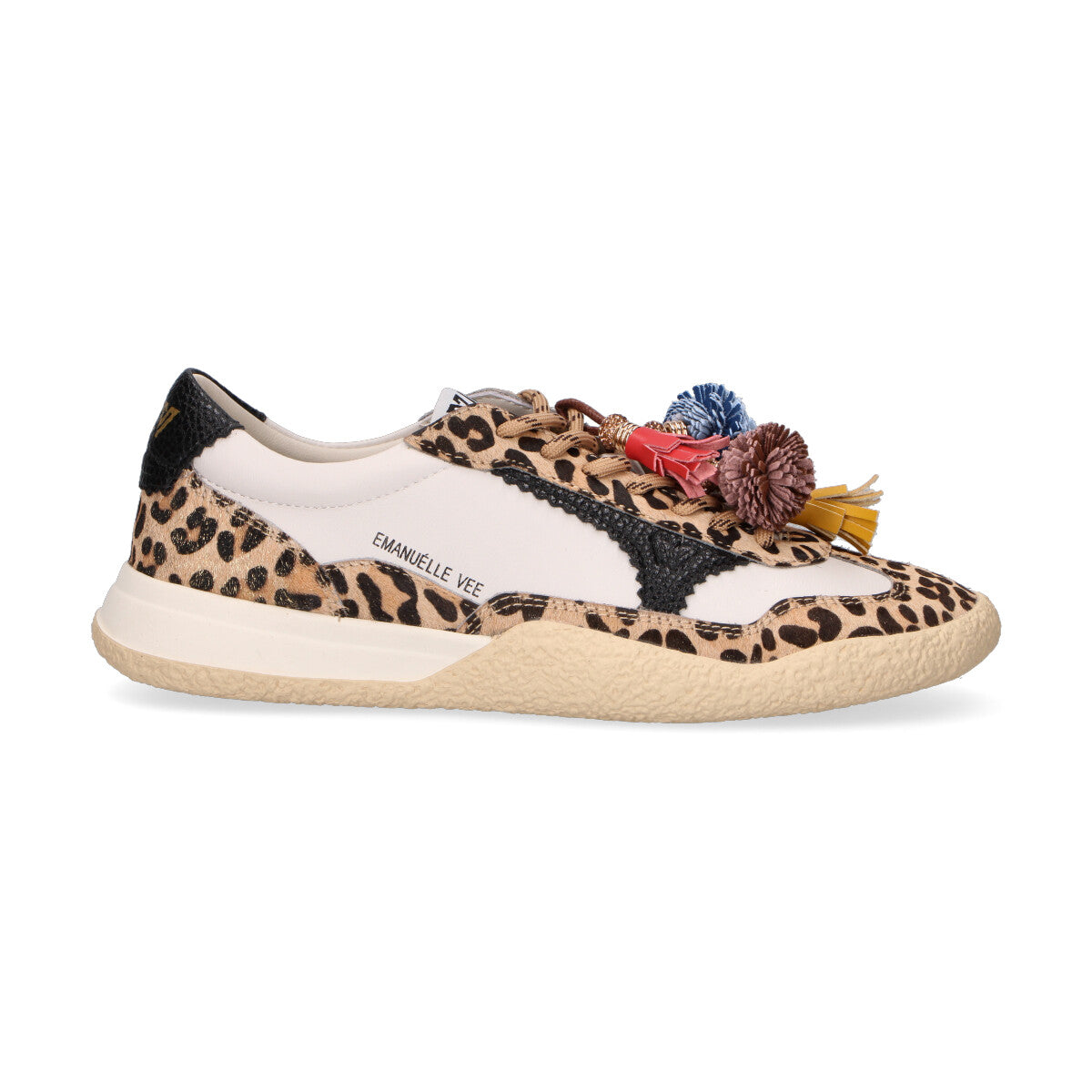 Emanuelle Vee sneakers con nappe in cavallino e pelle