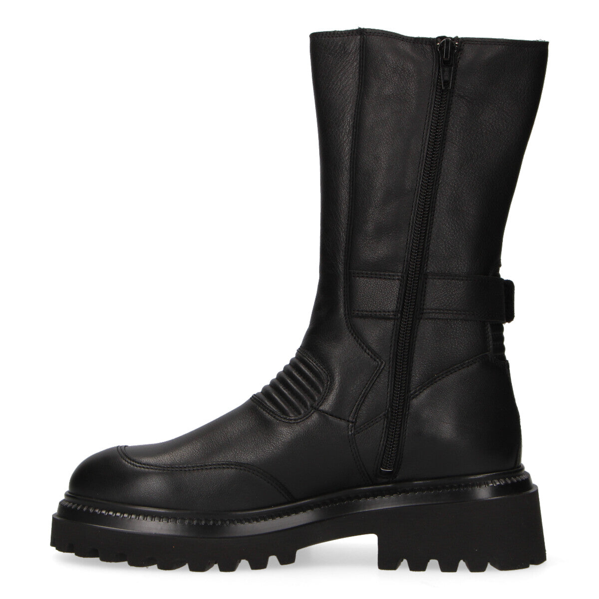 Copenhagen biker boots in pelle nera