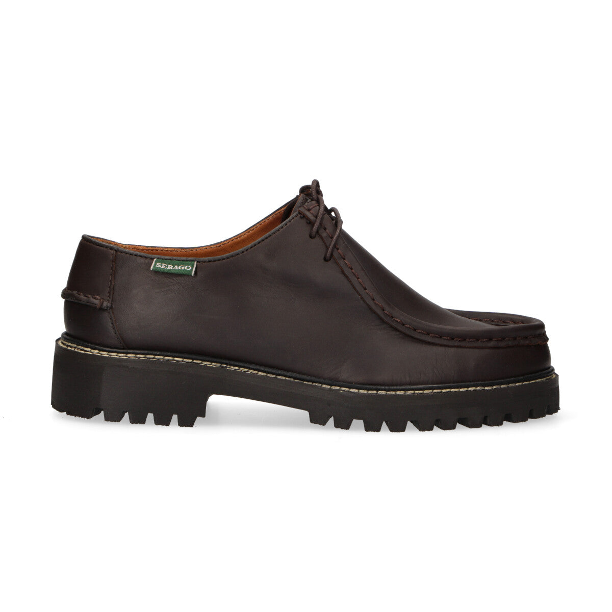 Sebago stringata Opal Lug in pelle testa di moro