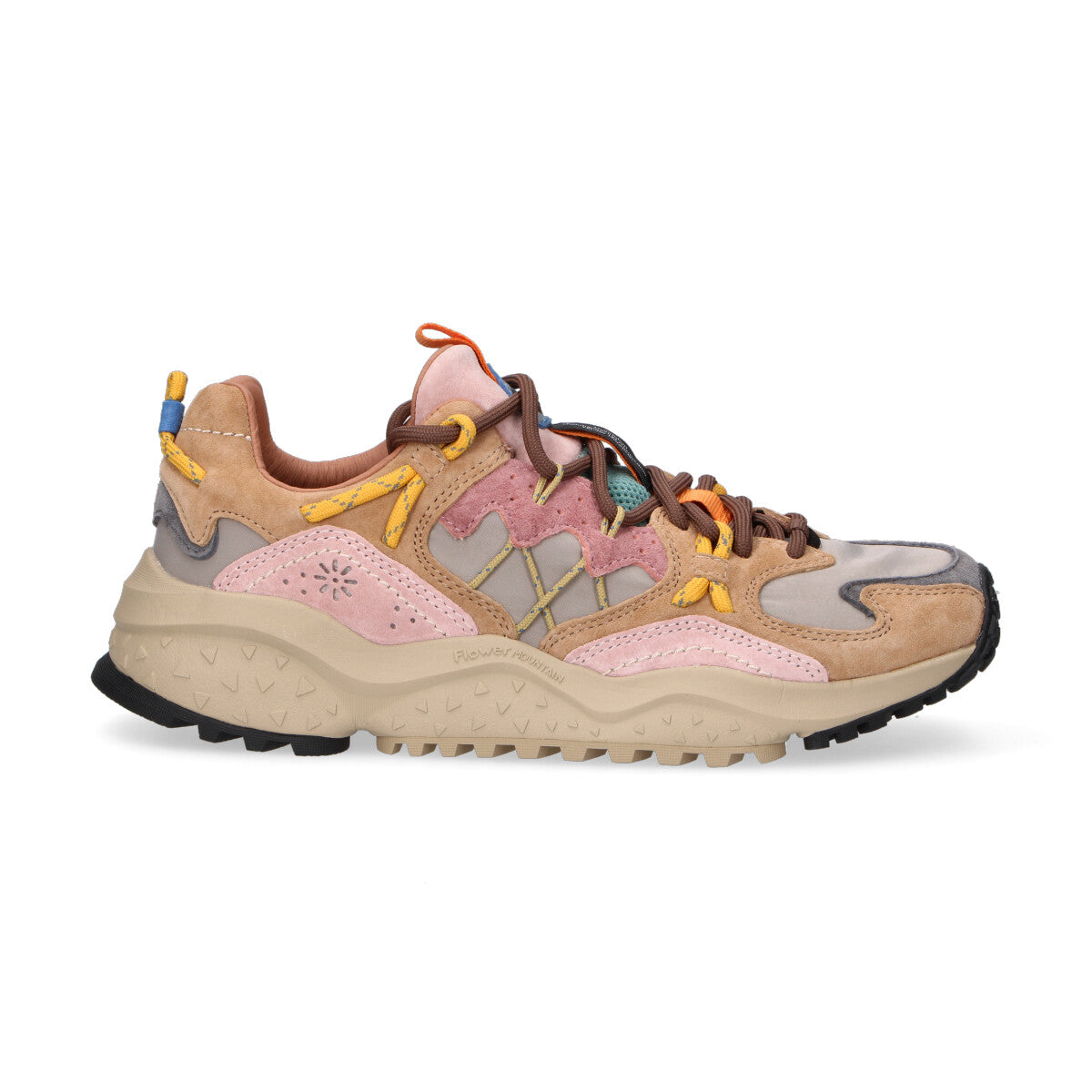 Flower Mountain sneaker Yamabushi in camoscio beige rosa