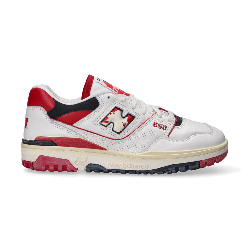 New Balance 550 sneaker bianco rosso