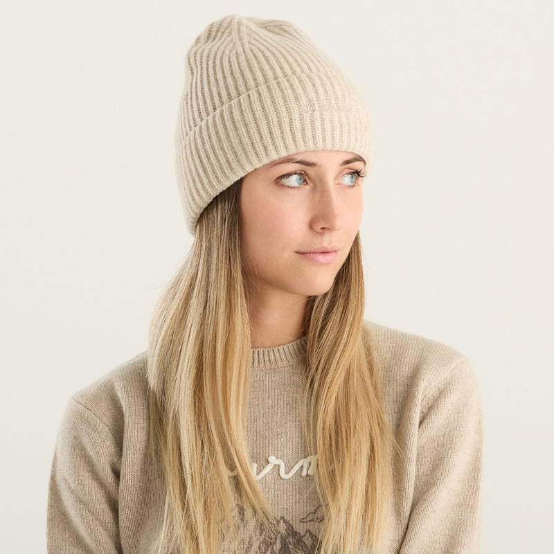 MC2 Saint Barth Cappello Moss Wool Donna Beige in 100% Lana a Coste