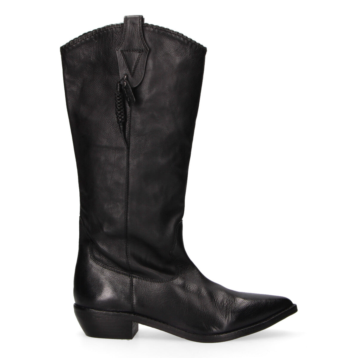 Zolfo stivale texano in pelle nero