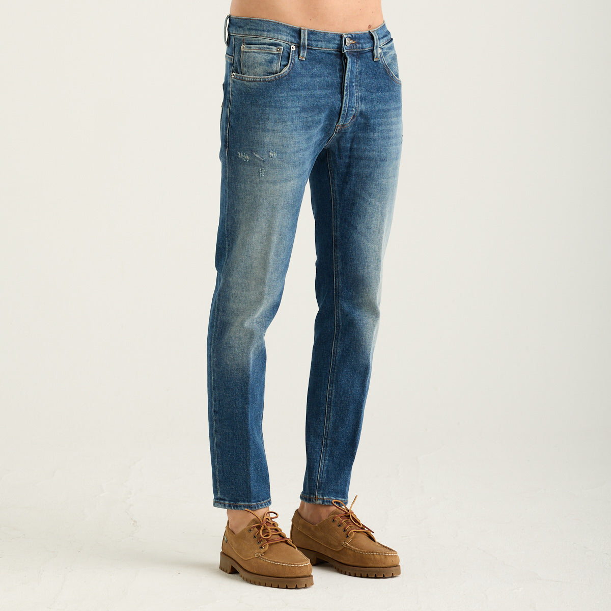 Dondup jeans brighton carrot 5 tasche in denim slavato