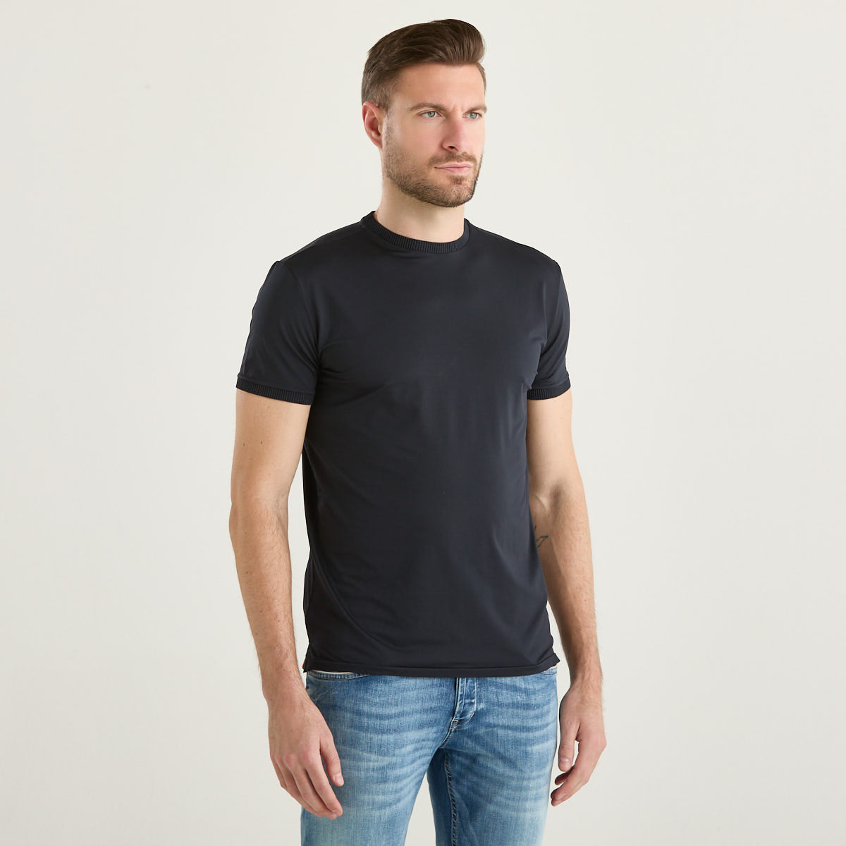 RRD t-shirt in tessuto tecnico girocollo blu