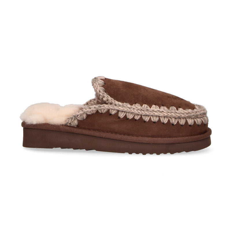 Mou ciabatta Eskimo slipper camoscio testa di moro