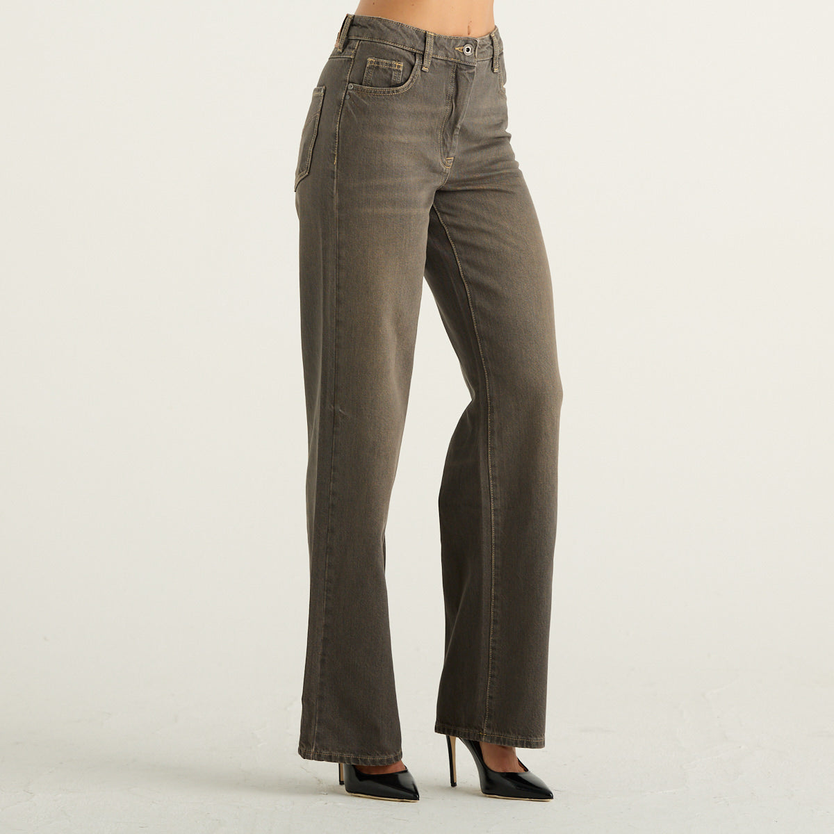 Jeans Wide Leg Marroni Patrizia Pepe