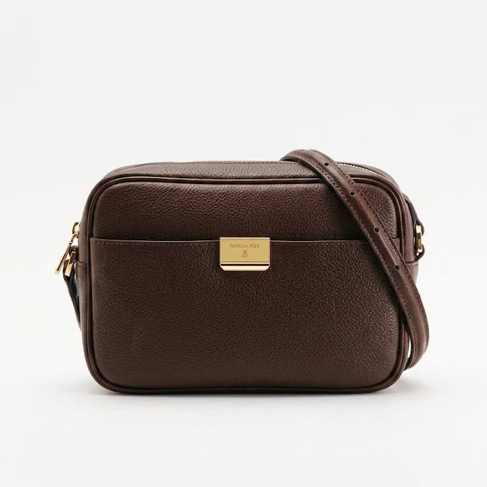 Patrizia Pepe borsa a tracolla all day in pelle testa di moro
