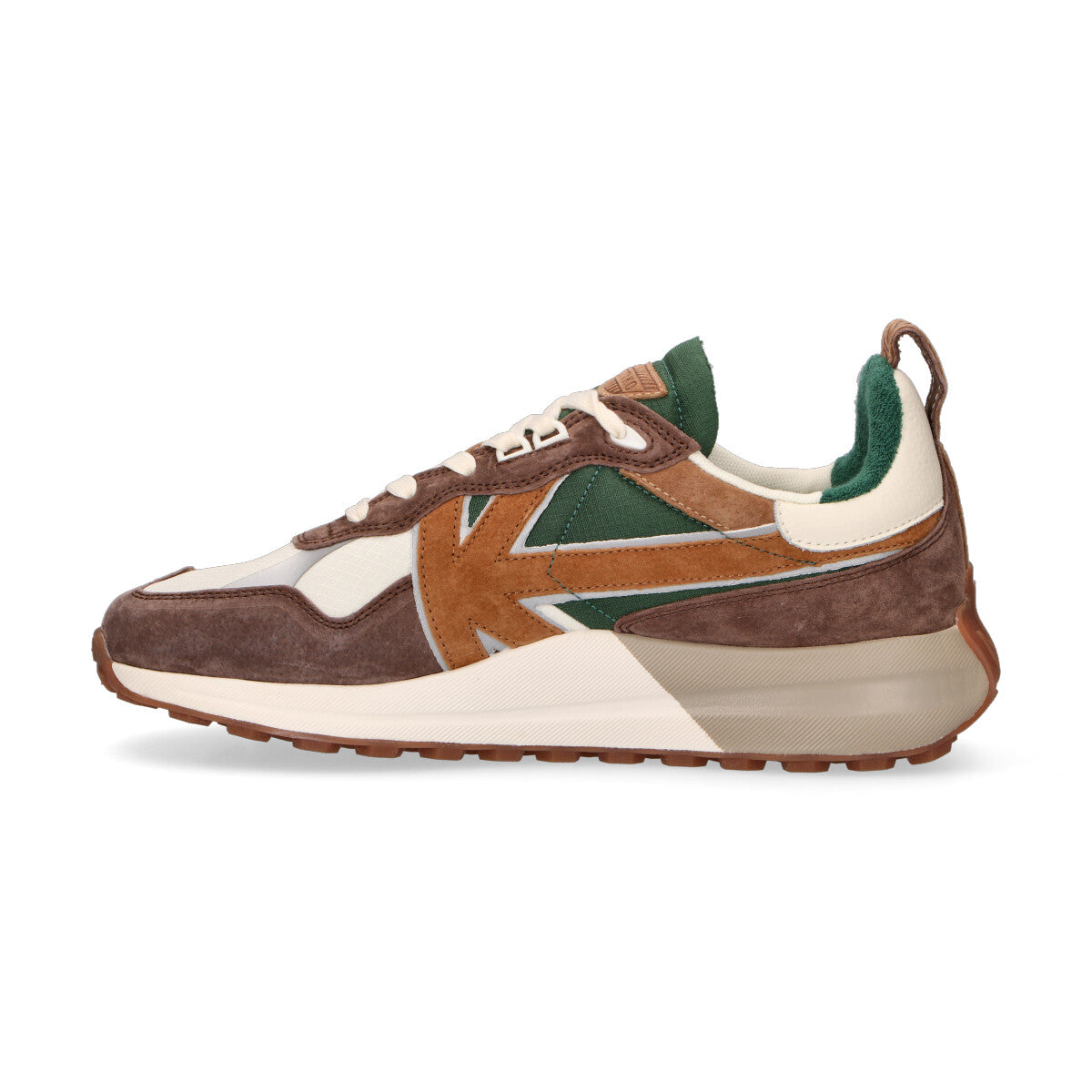 Kaotiko sneaker Vancouver in nylon verde marrone