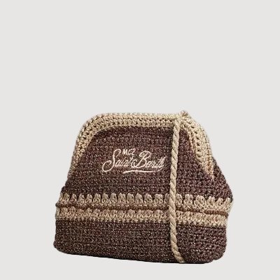 Mc2 Saint Barth Crochet Pouch Lurex bronzo