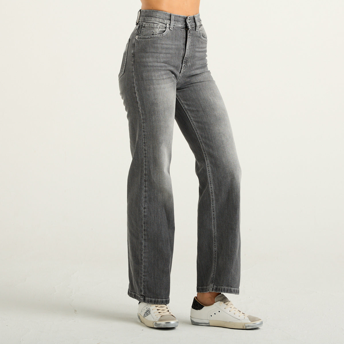 Haveone London Jeans Straight Donna Grigio Sfumato