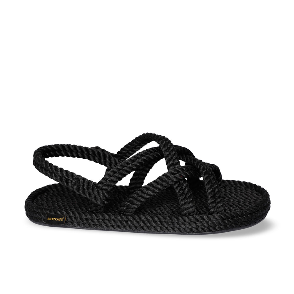 Bohonomad sandalo in corda nero
